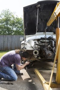 Man Working on a Car