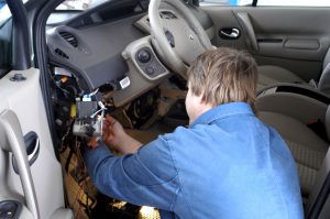 Auto mechanic working - Car electric repair